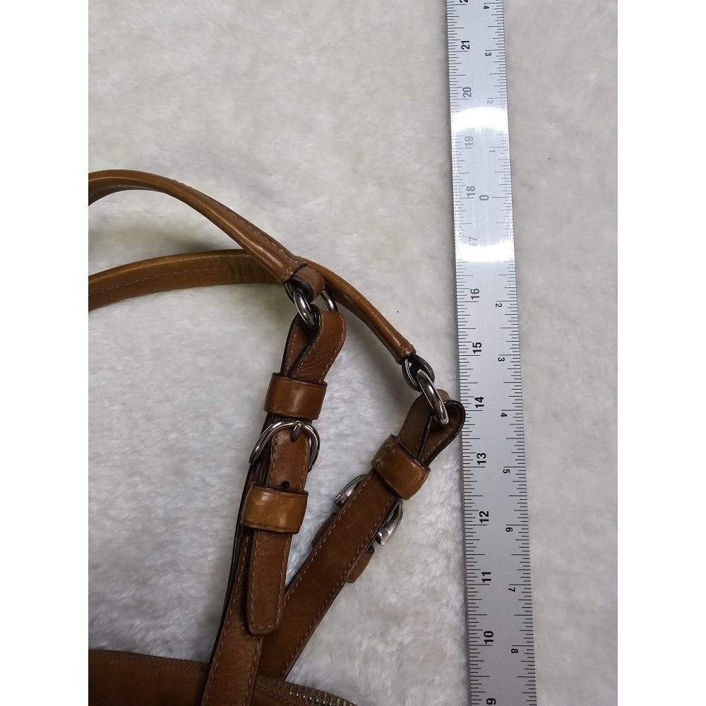 Coach Bonnie 12695 Satchel British Tan Leather Shoulder Bag Y2K - Picture 5 of 11